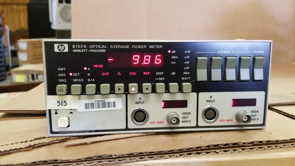 HP 8152A Optical Average Power Meter Powers UP!