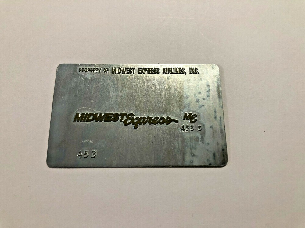 Midwest Express Ticket Validation Plate Vintage