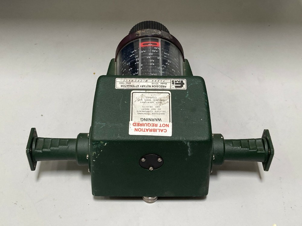 FMI Flann Microwave Waveguide Precision Rotary Attenuator Model 17110 - Variable
