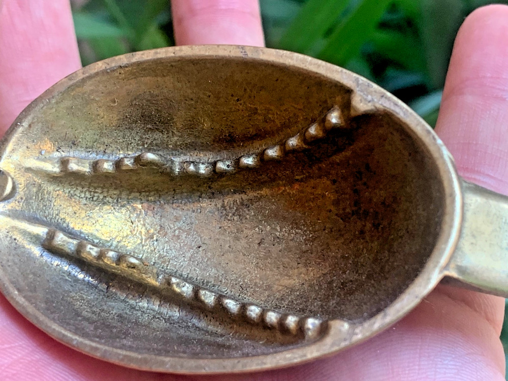 Vintage German Solid Brass Nut Cracker Walnut Shape Solid Messing RAFETSEDER