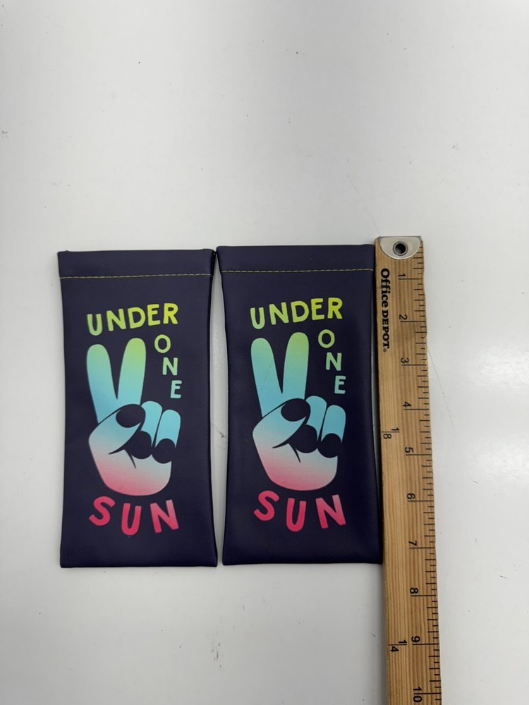 2 Pack Graphic Print Under One Sun Soft Shell Sunglasses Case