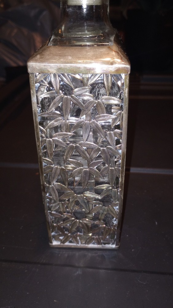 Antique Asian 950 Silver & Glass Decanter...