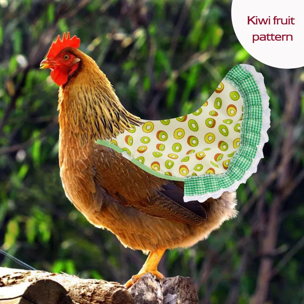 Chicken Saddle 6PCS Hen Wing Back Protector Poultry Apron Elastic Strap Jacket