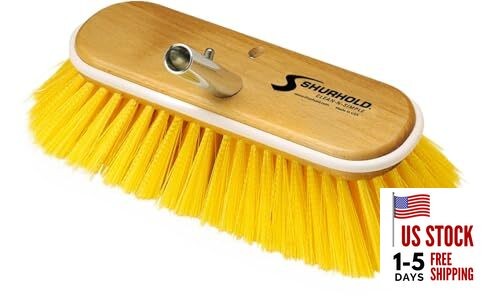Classic 10" Deck Brush Yellow Deck Brush Medium
