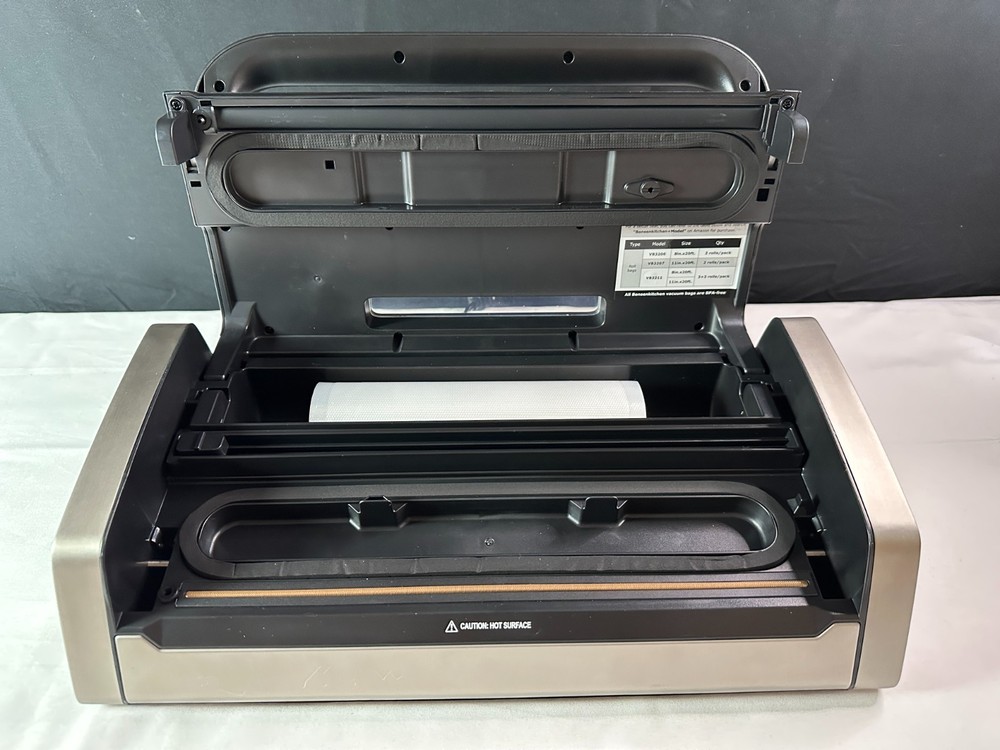 Bonsenkitchen VS4100 Silver Black Globefish Powerful Vacuum Sealer Machine
