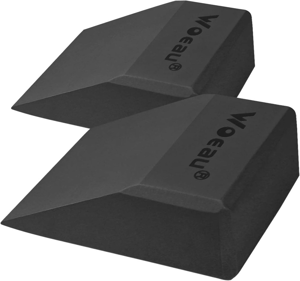 2 Pack Non-Slip Professional Squat Wedge Blocks - Heel Elevated Ramp for Squats,
