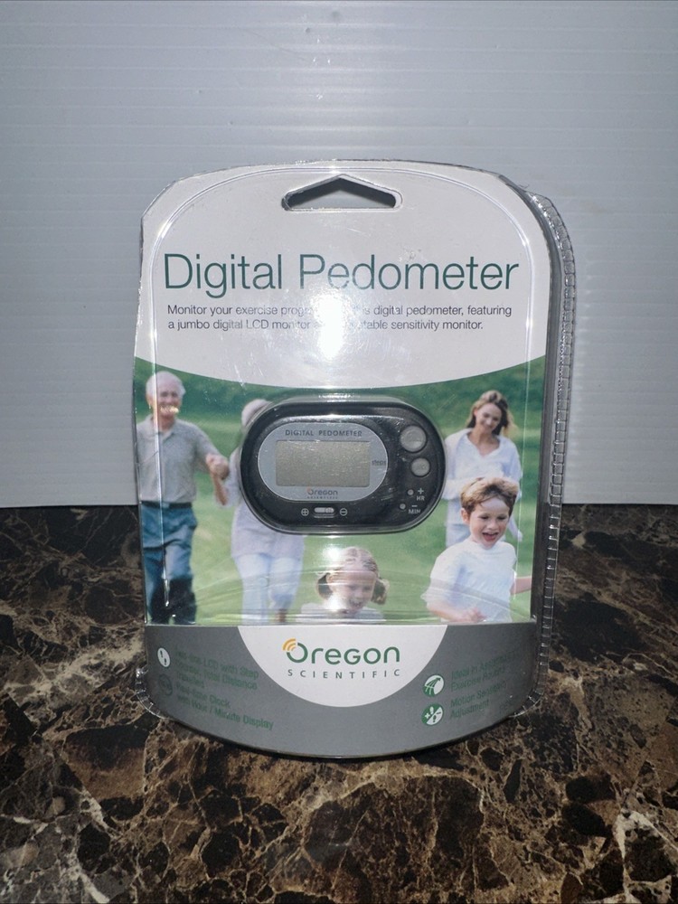 Oregon Scientific Digital Pedometer with Clock Model PE320 Not Tested