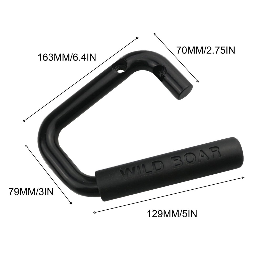 Pack of 2 Front Grab Bar Handles Black Textured Compatible Front,