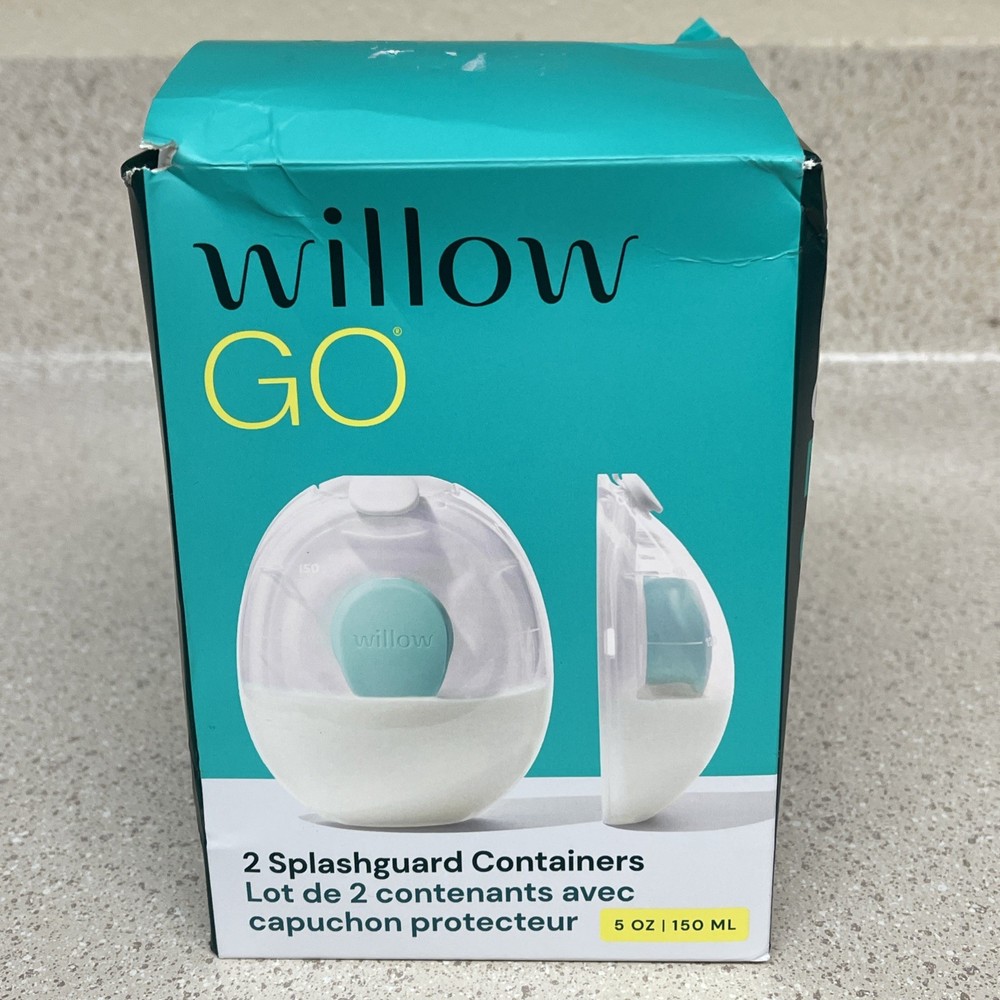 Willow Go 2 Splashguard Containers 5oz 150ml NEW Open Box