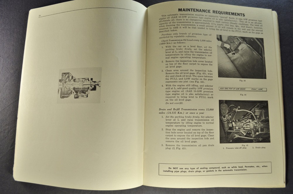1950 Studebaker Automatic Transmission Shop Manual Commander Champion Original