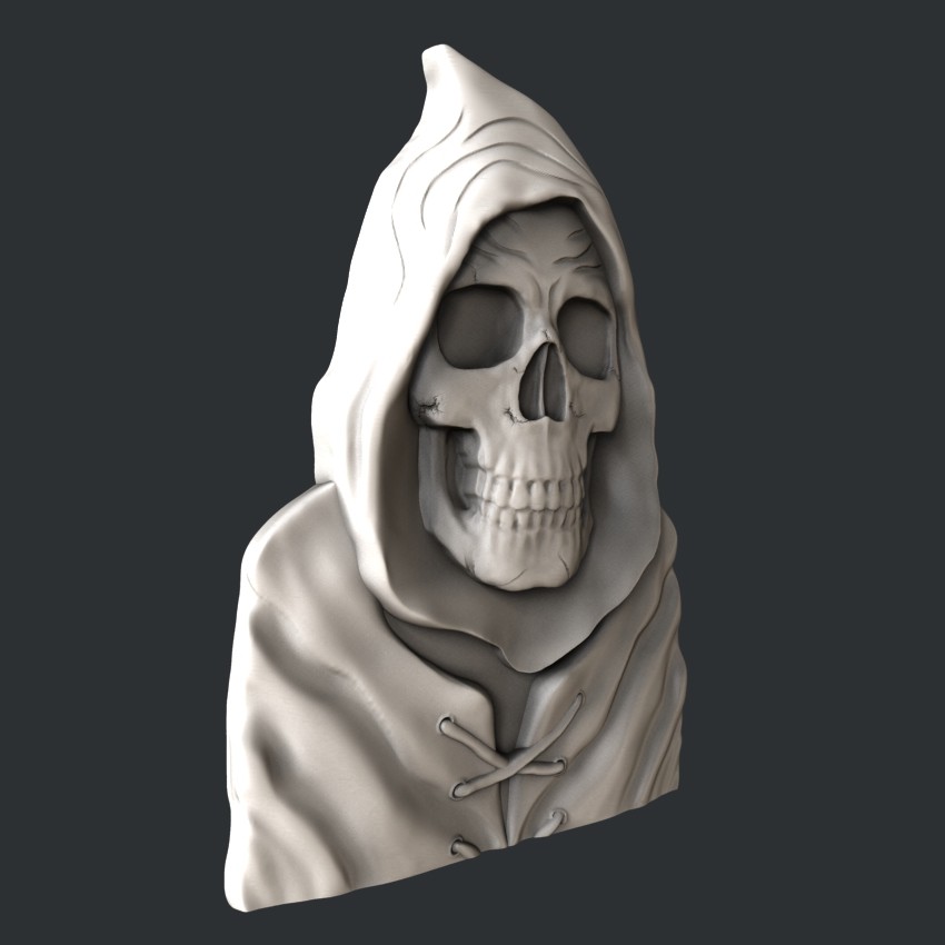 3d STL models for CNC, Artcam, Aspire, skull