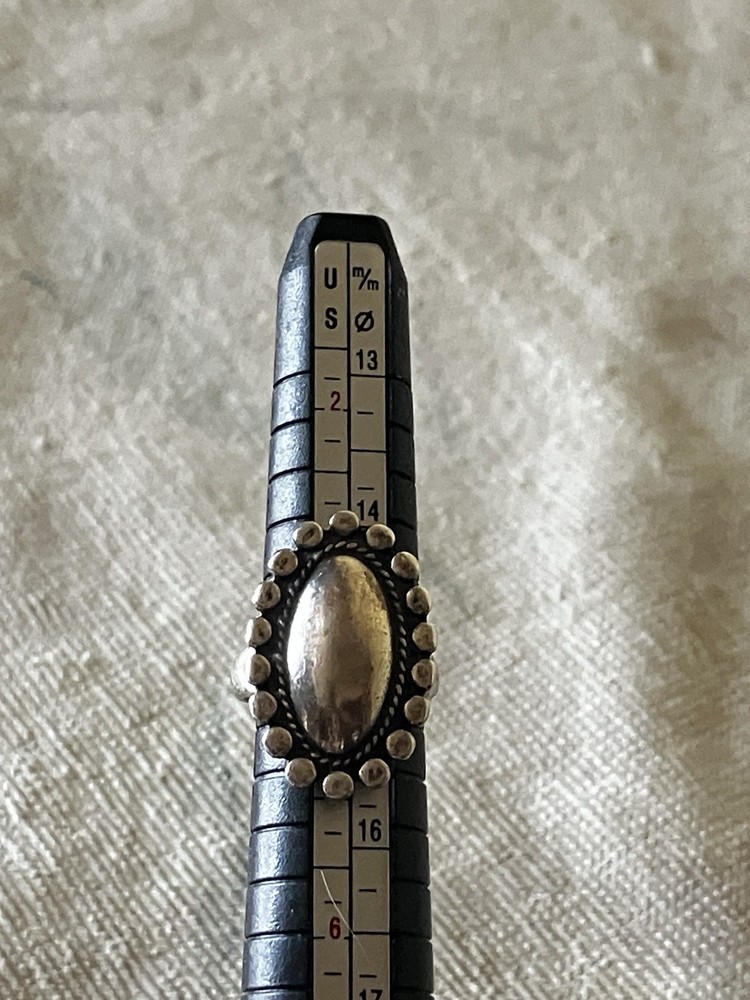 Vintage Sterling Silver Native American Dome Ring Size 5