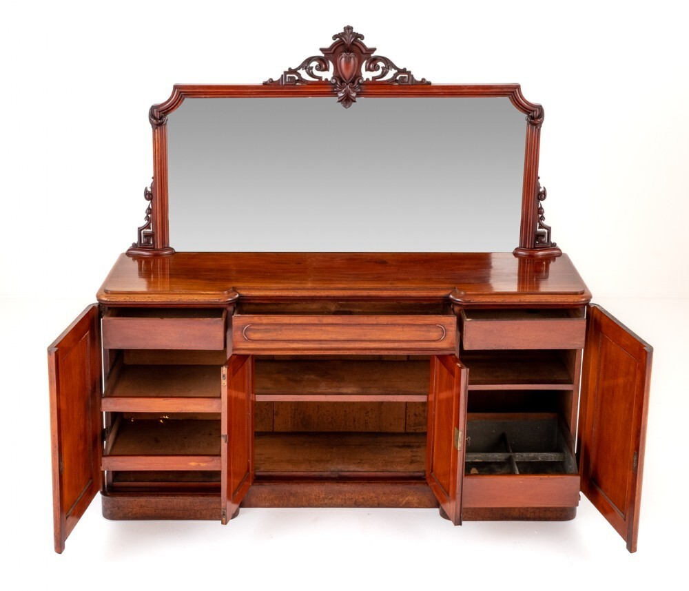 Victorian Mahogany Sideboard Antique Server 1860