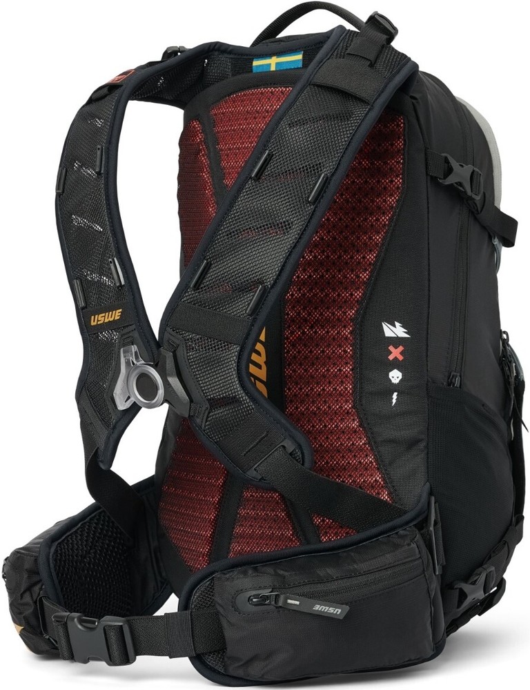 USWE Watt 25L MTB Backpack w/Back Protector Black/Gray