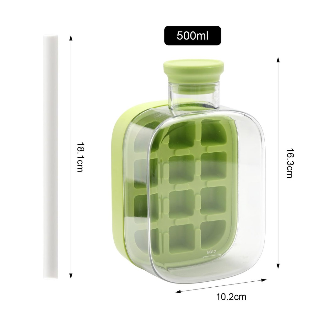 Ice Cube BottleEiswürfel FlascheEiswürfelformEiswürfelflasche mit Deckel und ...