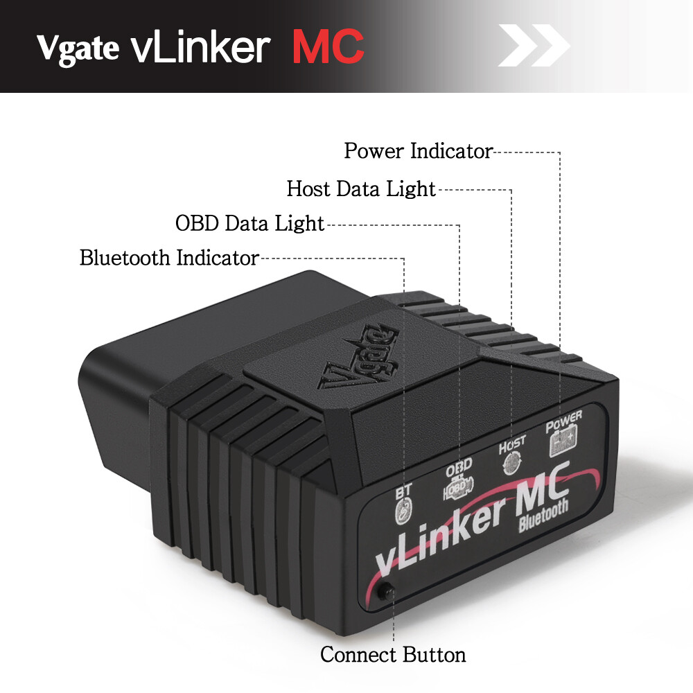 Vgate vLinker MC Bluetooth OBD2 Diagnostic Scanner Tool for Android & Windows