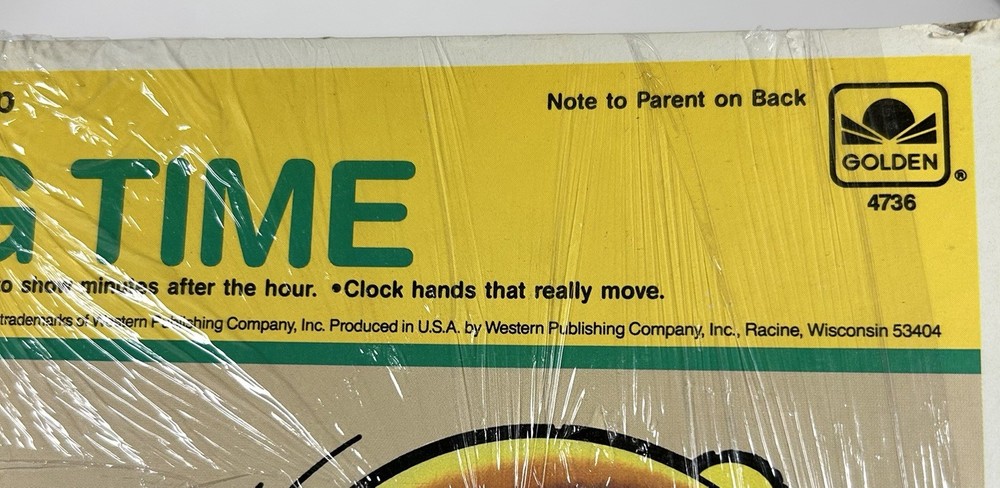 Vintage Golden Step Telling Time Learning Board Homeschool