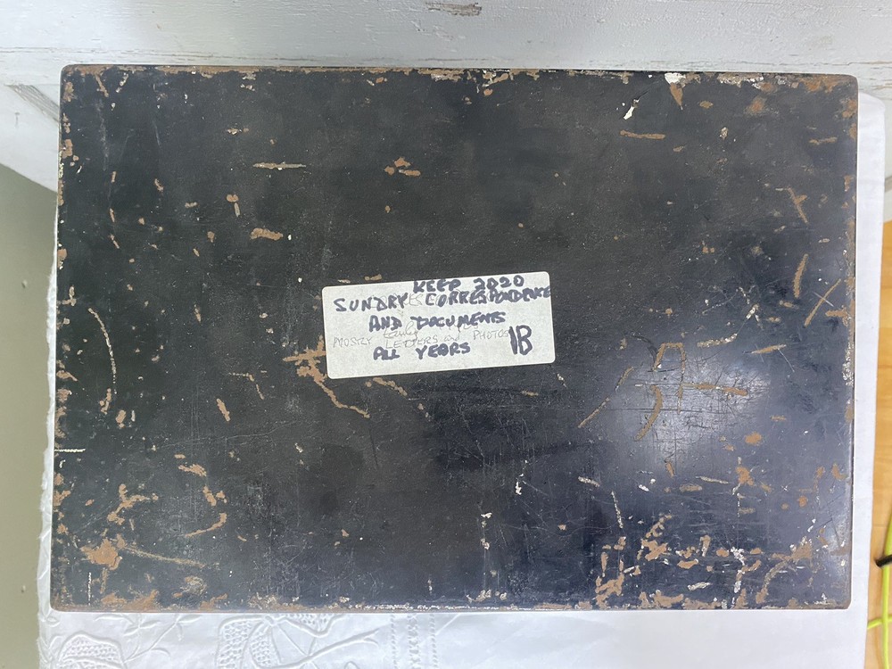 Vintage Metal Strong Box. #7339