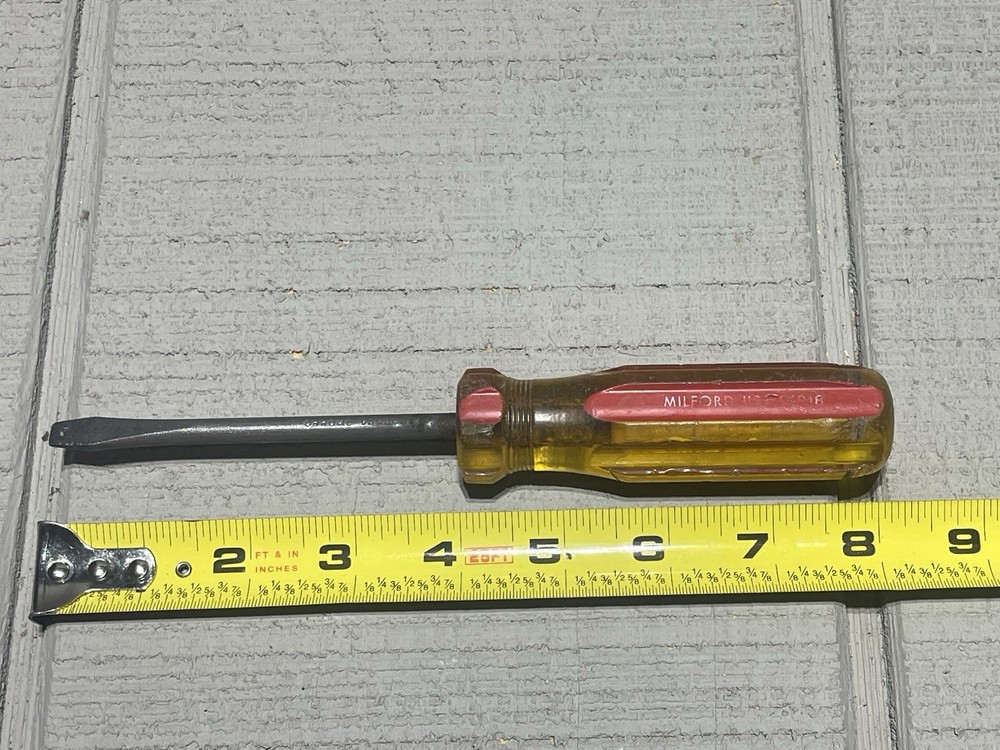 Milford USA Flat Head Slotted Tip Screwdriver