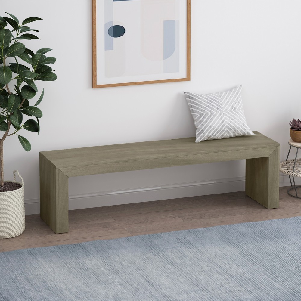 Alveton Rustic Acacia Wood Dining Bench