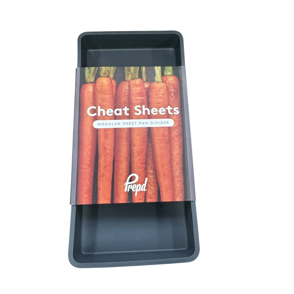 Prepd Cheat Sheets Modular Silicone Sheet Pan Dividers - 4 Piece Set Gray