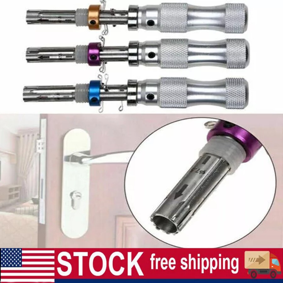 Locksmith Tools 3 Pcs 7 Pin Advanced Tubular Lock Tool Set for Padlock Tool