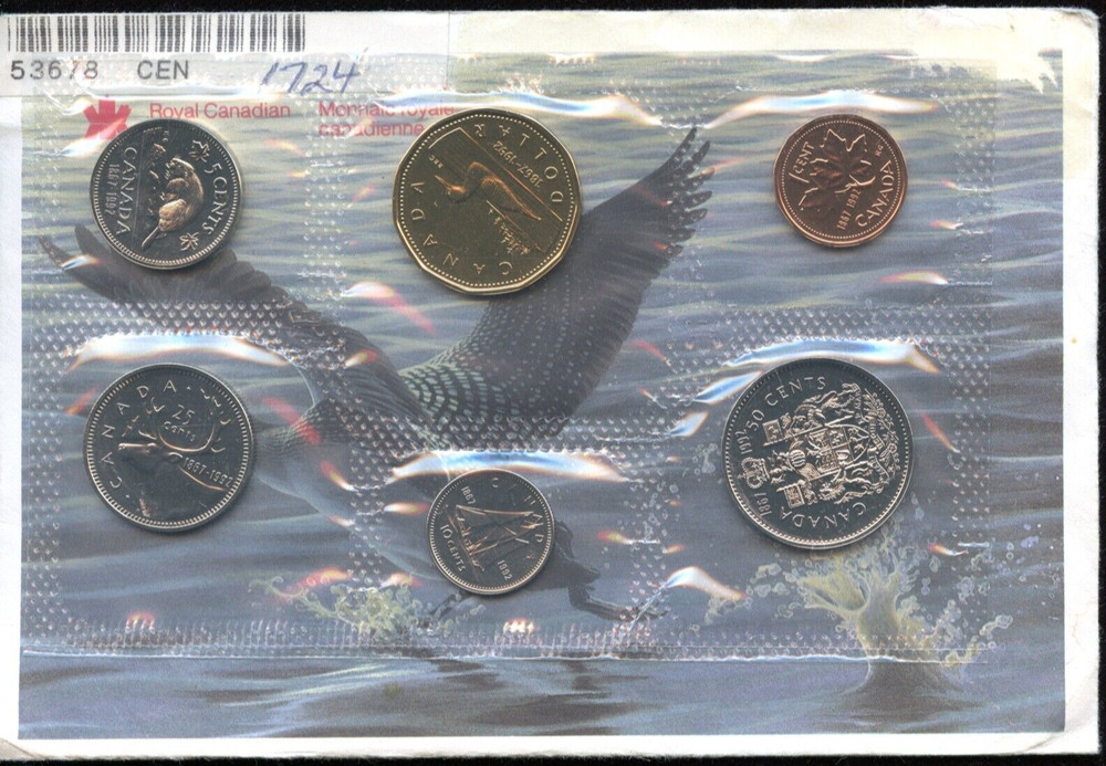 1992 Canada Uncirculated Prooflike Set - Original Envelope and COA