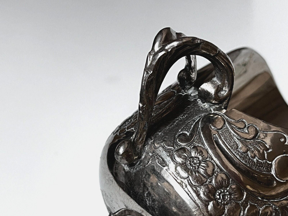 Vintage Silverplate Scuttle Sugar Bowl Scoop Sugar Server