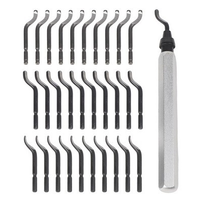 Metal Hand Deburring Tool Kit With 31 Blades For Multiple Material Applications