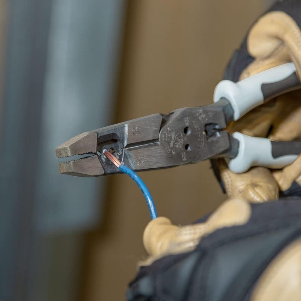 Efficient 9-Inch Pliers: High Leverage Cutting, Crimping & Wire Stripping Tool