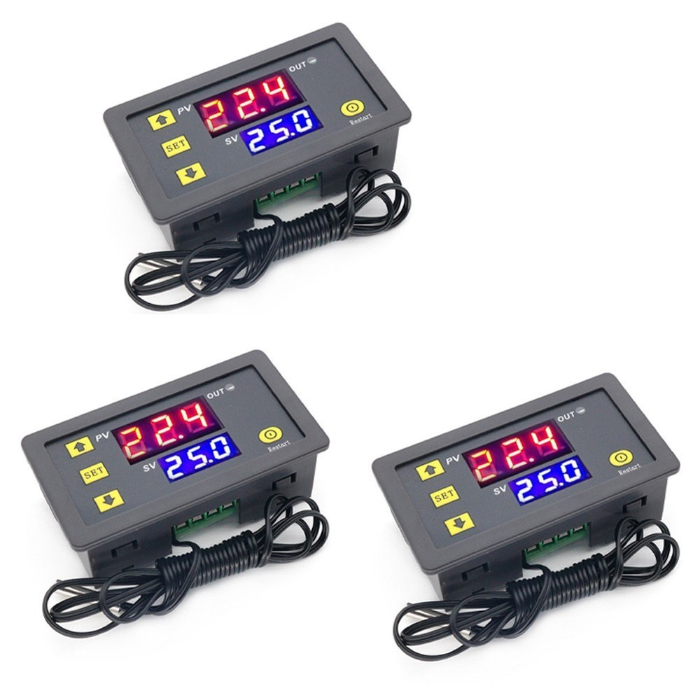 3PCS W3230 Thermostat with Waterproof Sensor for Long Term Reliability