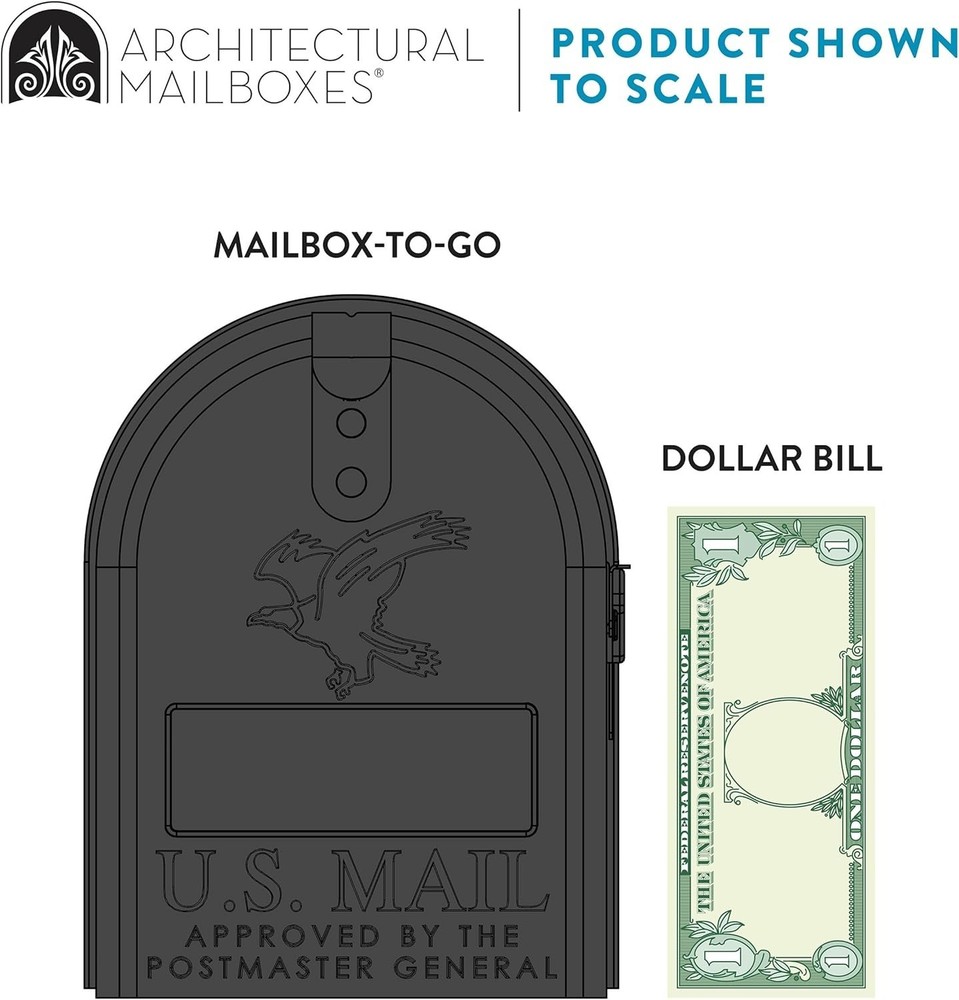 Architectural Mailboxes Mailbox to Go Galvanized Steel Mailbox and Post Kit, MC1