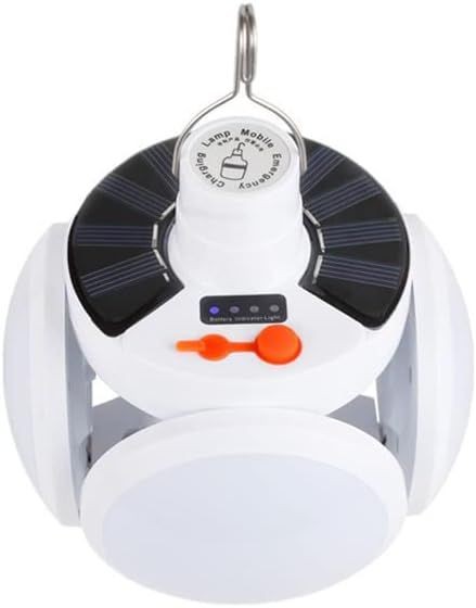 Solar Powered Emergency Camping Lantern - Waterproof, Multi-Function LED Light