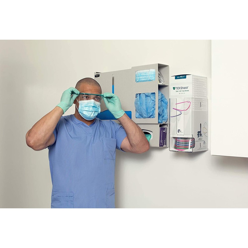 TIDIShield Grab 'n Go Protective Glasses with Dispenser Wraparound 25 per Box