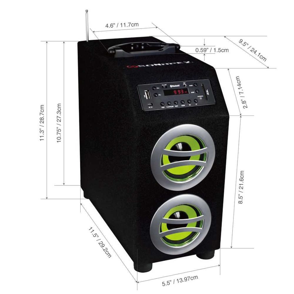 Sondpex Portable Bluetooth Speaker System & Digital Music Player (Refurbished)