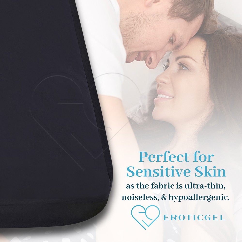 Black Waterproof Fitted Sheet QUEEN - Mattress Protector, Nuru Massage, Physio