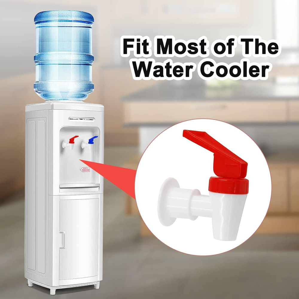 4Pcs Replacement Cooler Faucet 2 Red and 2 Blue Internal Thread Plastic Spigot