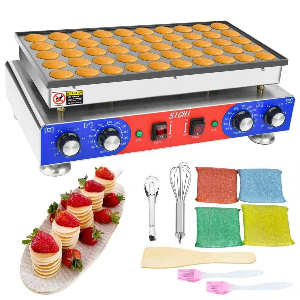 Mini Pancake Maker - 50Pcs Mini Dutch Pancake Maker With Nonstick and Quick H...