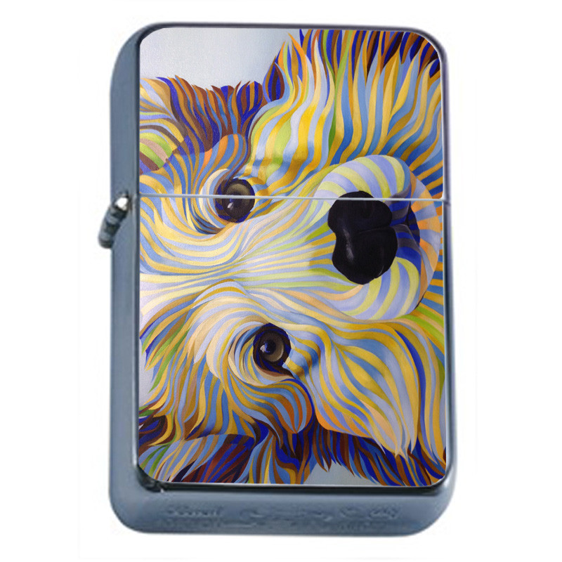 Dog Art Em3 Flip Top Oil Lighter Wind Resistant