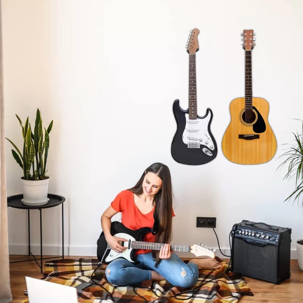 Guitar Wall Mount, Black Walnut Wood Hanger,