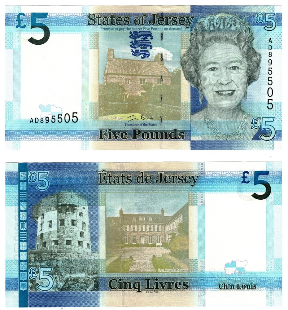 2010 Jersey 5 Pound P33 Banknote UNC Sign Ian Black