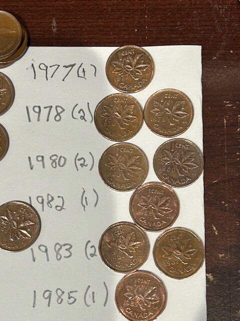Canada One Cent Lot Of 30