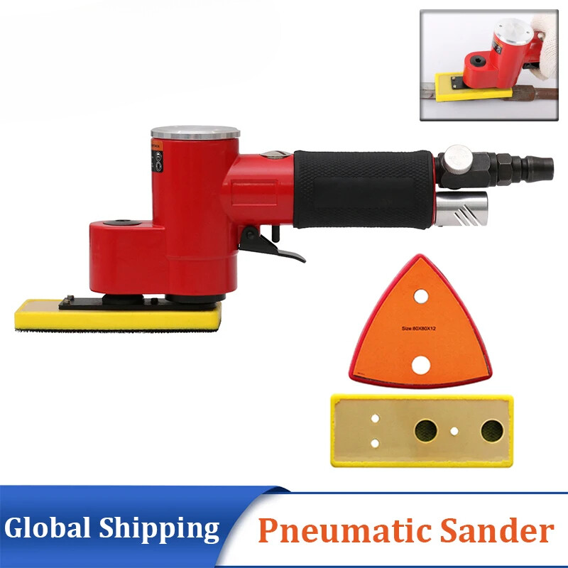 Pneumatic Sandpaper Polisher Tool Triangle Air Random Orbital Sander Machine New