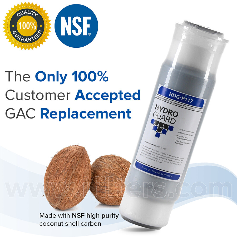 Hydro Guard HDG-P117 Premium GAC Water Filter Cartridge (6 Pack) -