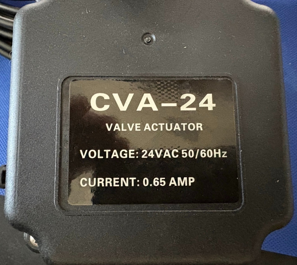 CVA-24T Valve Actuator 24VAC 0.65A 180° Rotation w/ Cable & hardware