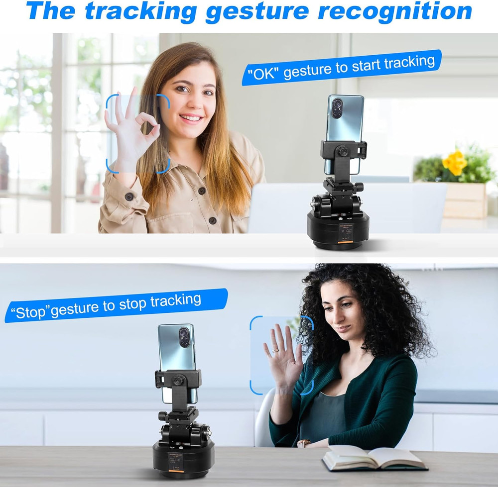 M6 Auto Face Tracking Motorized Rotating Panoramic Tripod Head, Remote Control 3