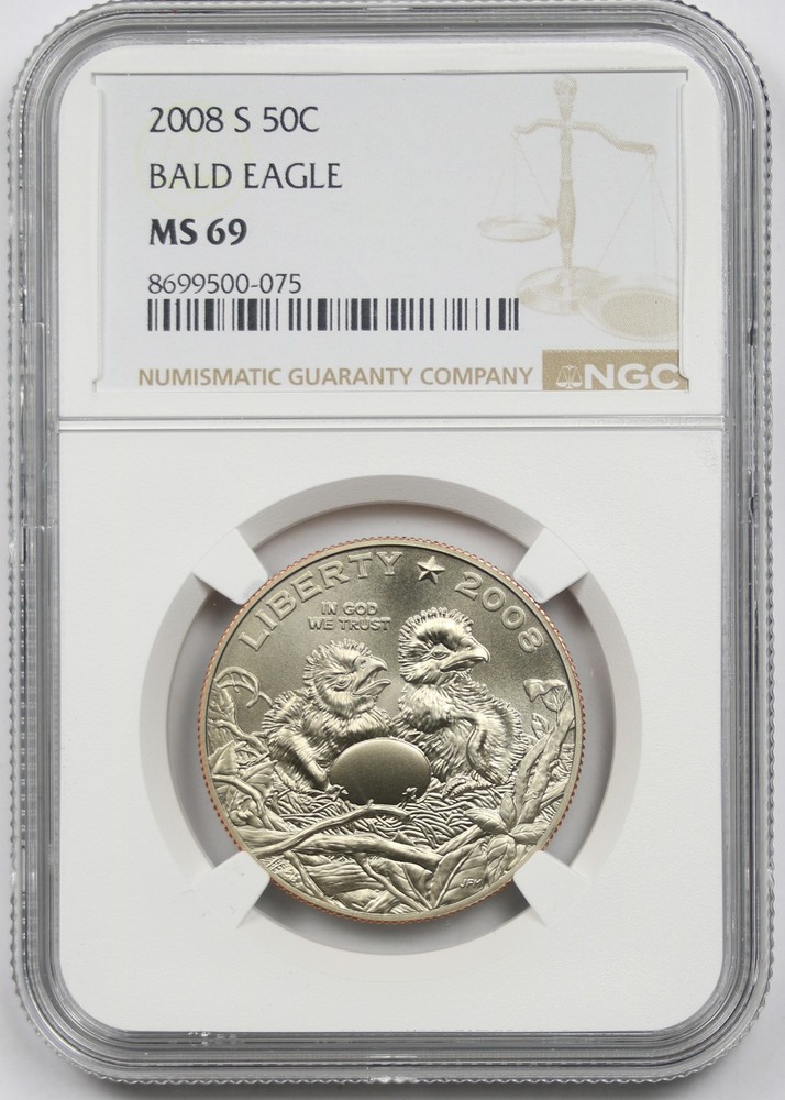 2008-S Bald Eagle Modern Commemorative Half Dollar 50C MS 69 NGC