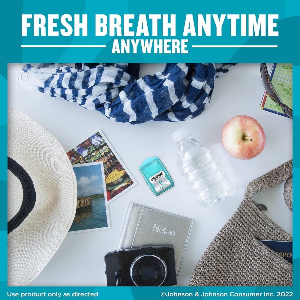 Quick Fresh Breath Solution: Listerine PocketPaks Cool Mint Strips, 72 Total