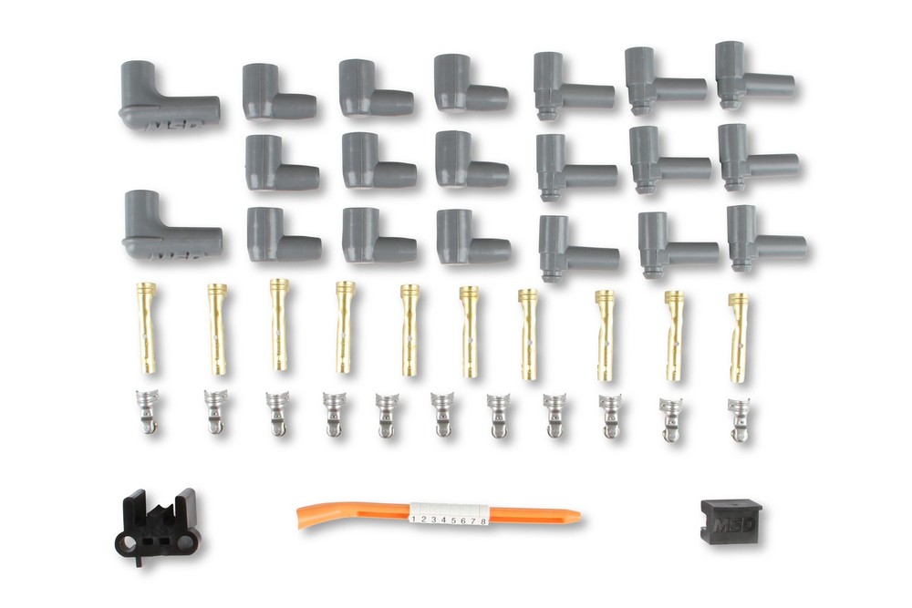 MSD 31199 Super Conductor Spark Plug Wire Set, 8 Cyl Multi-Angle Plug,