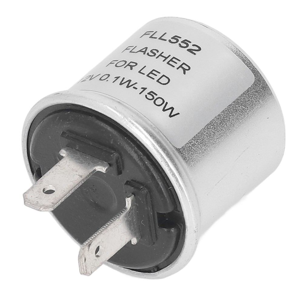 2 Pin Aluminum Shell LED Electronic Flasher Relay Replacement For Turn